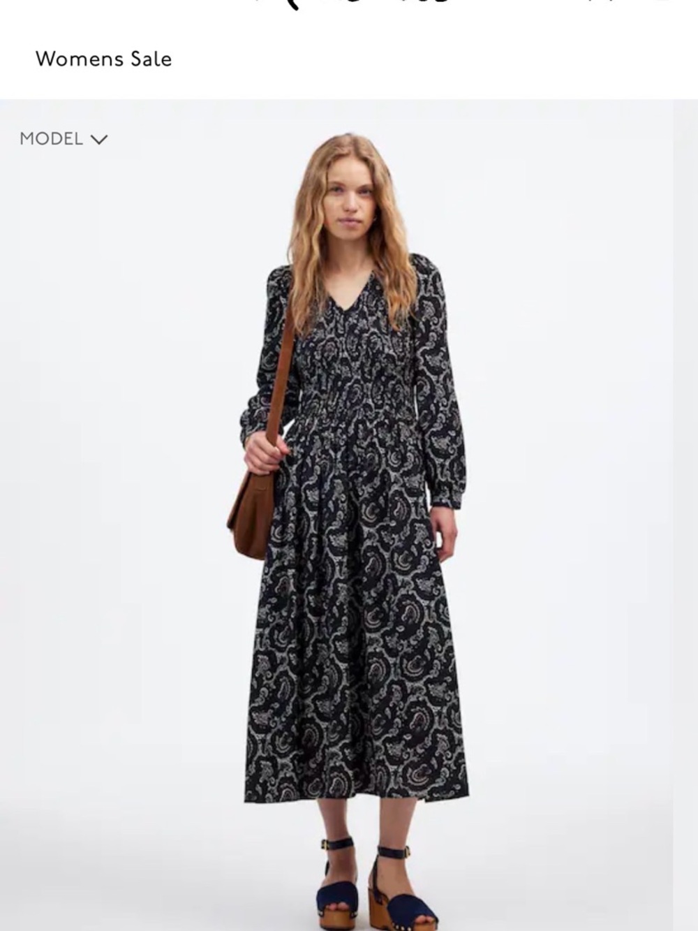 Madewell Georgette V-Neck Tiered Midi Dress Enchanted Floral Black XL Boho